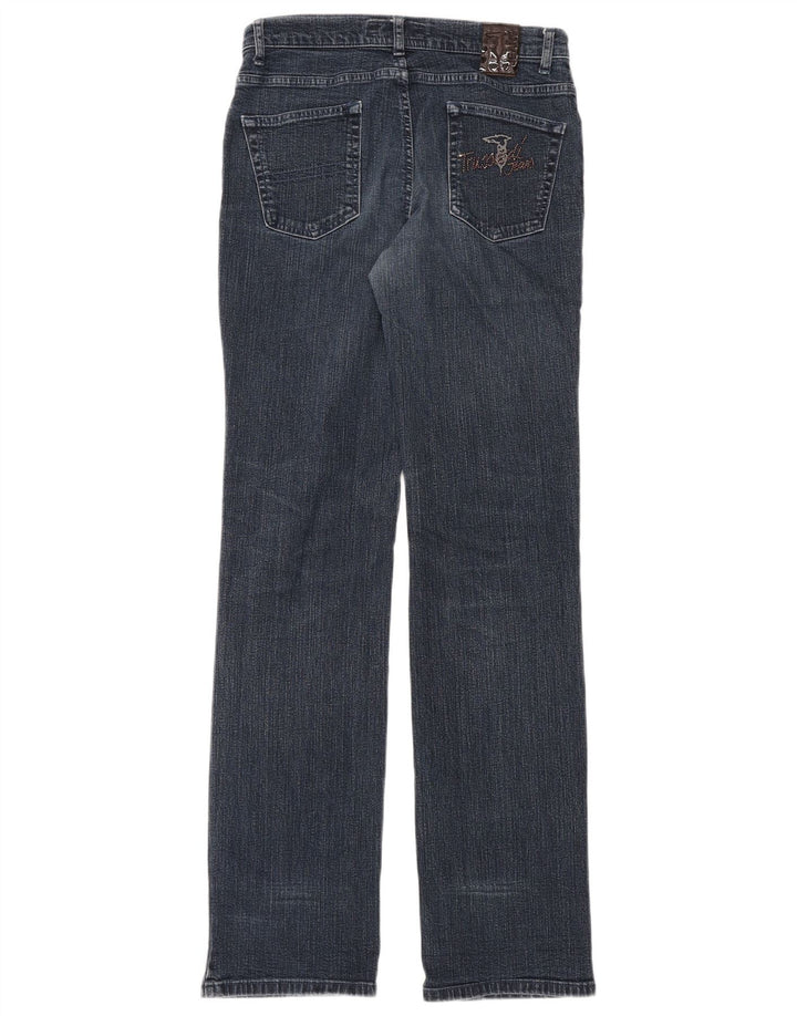 Trussardi Womens Straight Jeans W28 L35 Navy Blue Cotton