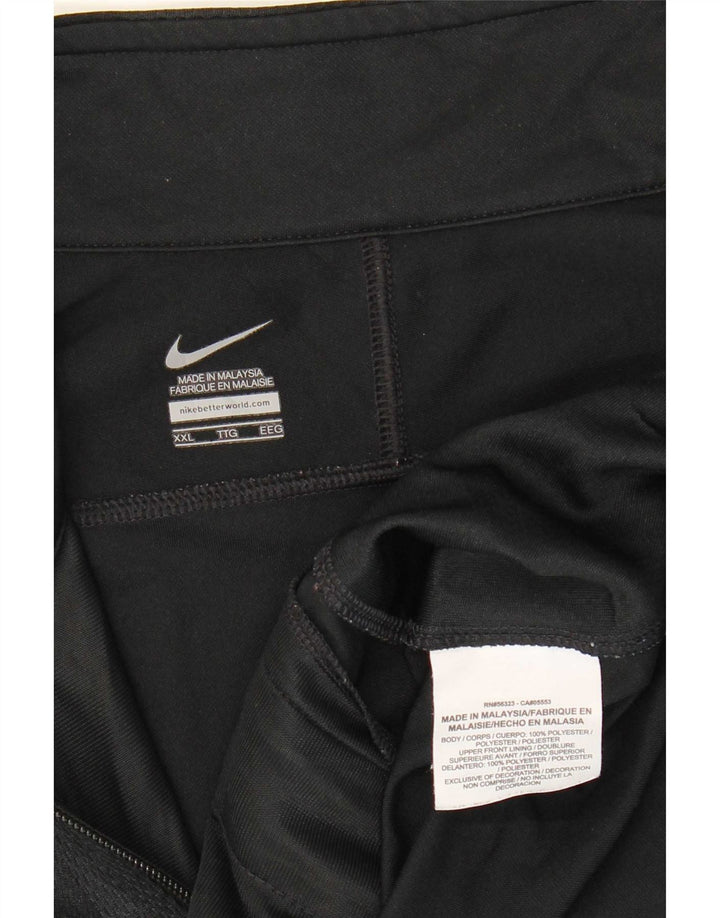Nike Mens Tracksuit Top Jacket 2XL Black Polyester