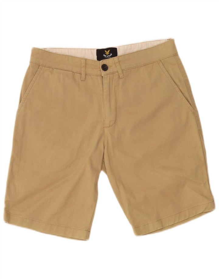Lyle & Scott Mens Chino Shorts W30 Medium Beige Cotton