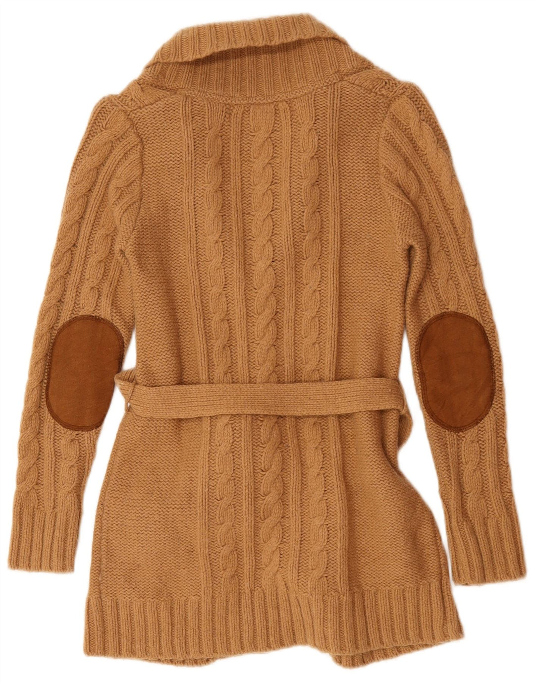 Zara Womens Cardigan Sweater UK 10 Small Brown Nylon