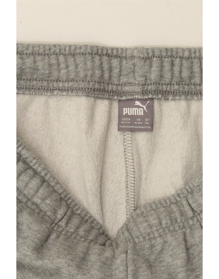 PUMA Boys Graphic Tracksuit Trousers Joggers 15-16 Years  Grey Vintage Puma and Second-Hand Puma from Messina Hembry 