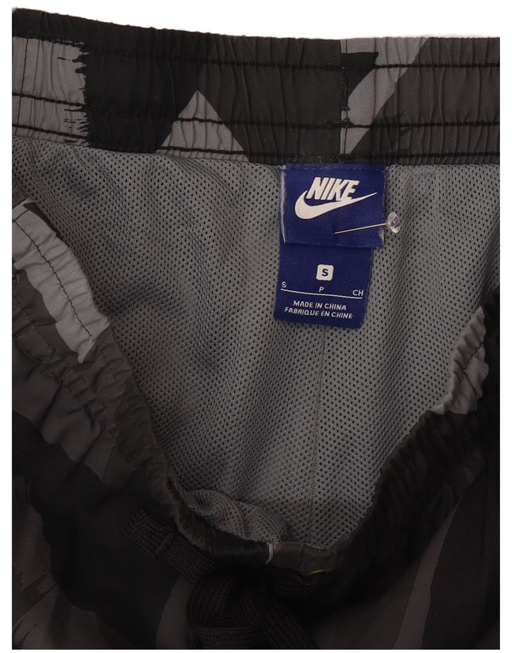 Nike Mens Swimming Shorts Small Grey Geometric Polyester