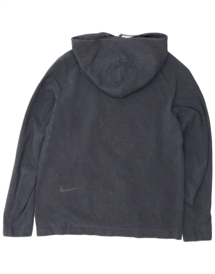 NIKE Mens Zip Hoodie Sweater Medium Navy Blue