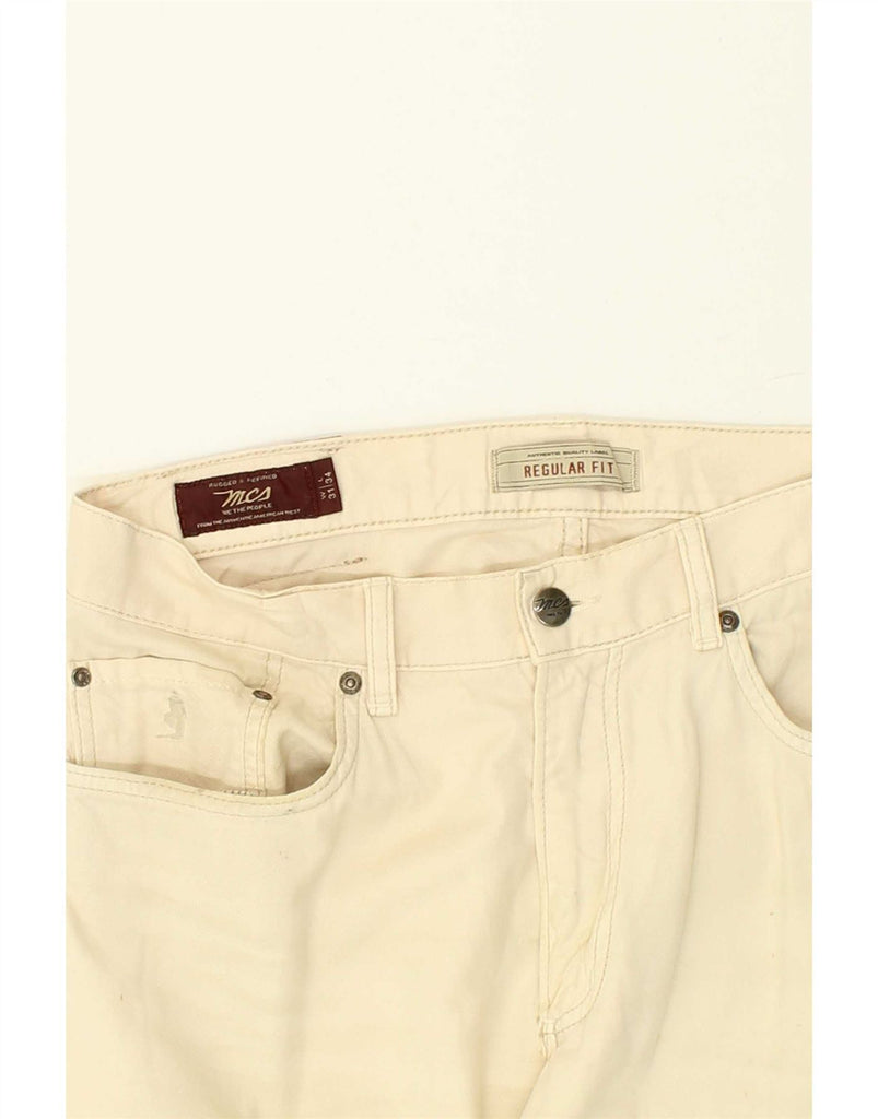 MARLBORO CLASSICS Mens Regular Fit Casual Trousers W31 L29 Beige Cotton Vintage Marlboro Classics and Second-Hand Marlboro Classics from Messina Hembry 