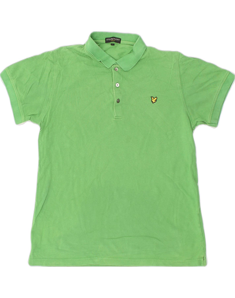 LYLE & SCOTT Mens Polo Shirt XL Green Cotton | Vintage Lyle & Scott | Thrift | Second-Hand Lyle & Scott | Used Clothing | Messina Hembry 