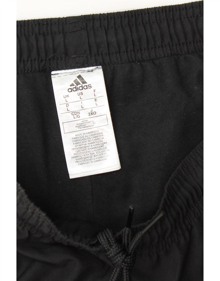 Adidas Mens Tracksuit Trousers Joggers Large  Black Polyester