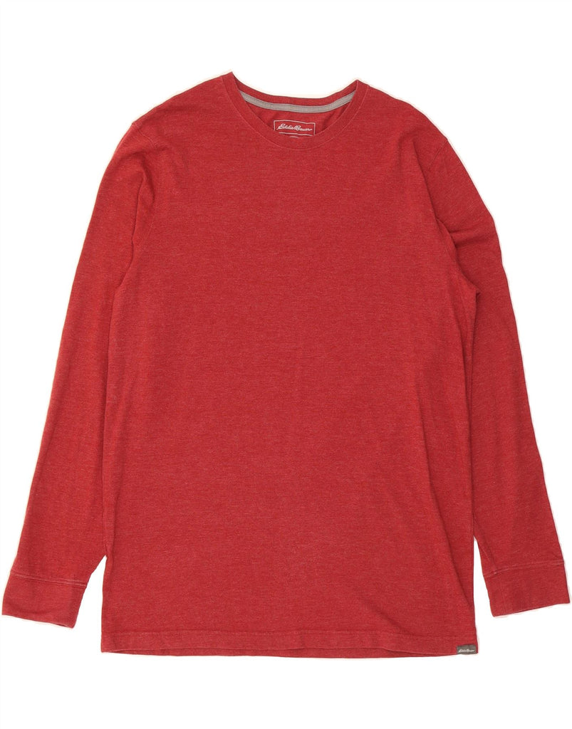 EDDIE BAUER Mens Tall Top Long Sleeve Large Red Cotton Vintage Eddie Bauer and Second-Hand Eddie Bauer from Messina Hembry 