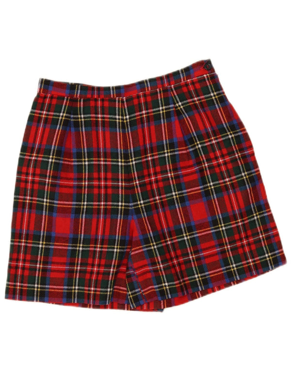 Vintage Womens Casual Shorts W26 Small Red Check