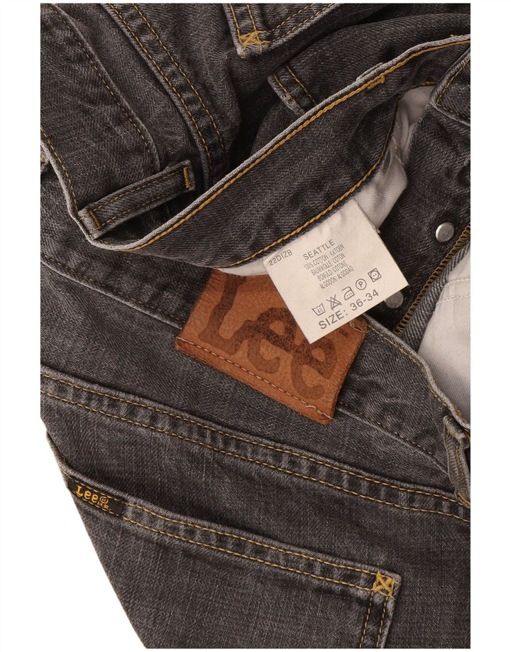Lee Mens Seattle Straight Jeans W36 L28 Grey Cotton