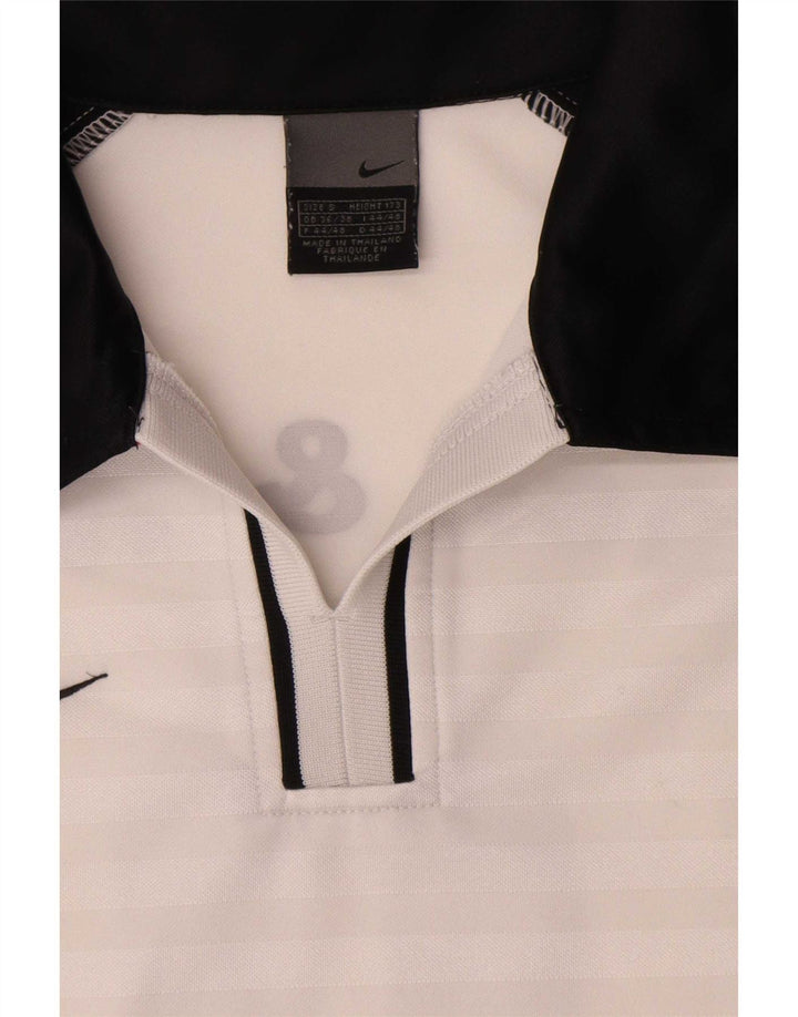 Nike Mens Graphic Polo Shirt UK 36/38 Small White Colourblock Polyester