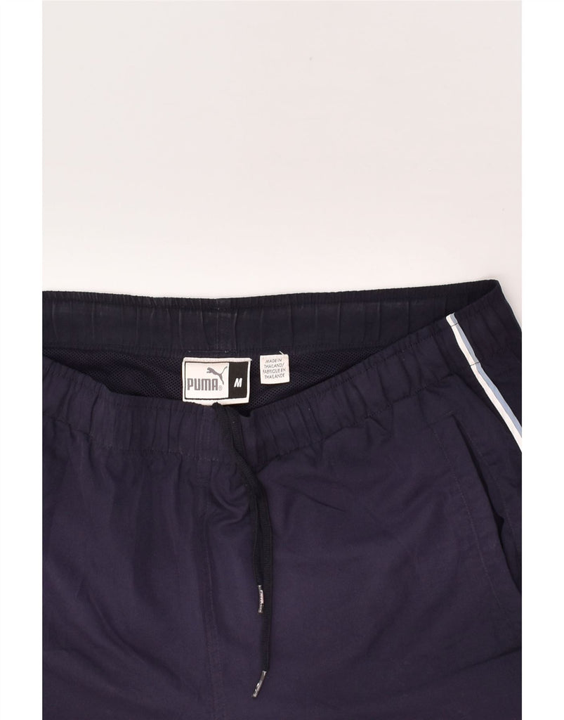 PUMA Mens Sport Shorts Medium Navy Blue Polyester | Vintage Puma | Thrift | Second-Hand Puma | Used Clothing | Messina Hembry 