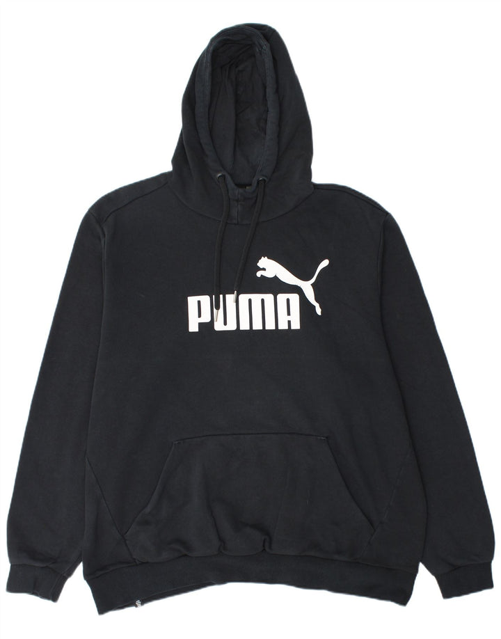 PUMA Mens Graphic Hoodie Jumper XL Black Cotton