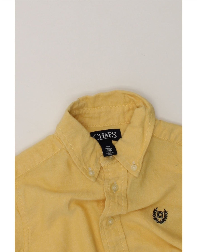 CHAPS Boys Shirt 3-4 Years Yellow Cotton | Vintage Chaps | Thrift | Second-Hand Chaps | Used Clothing | Messina Hembry 