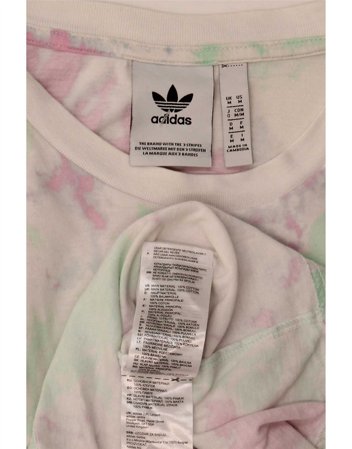 Adidas Mens T-Shirt Top Medium Multicoloured Tie Dye Cotton