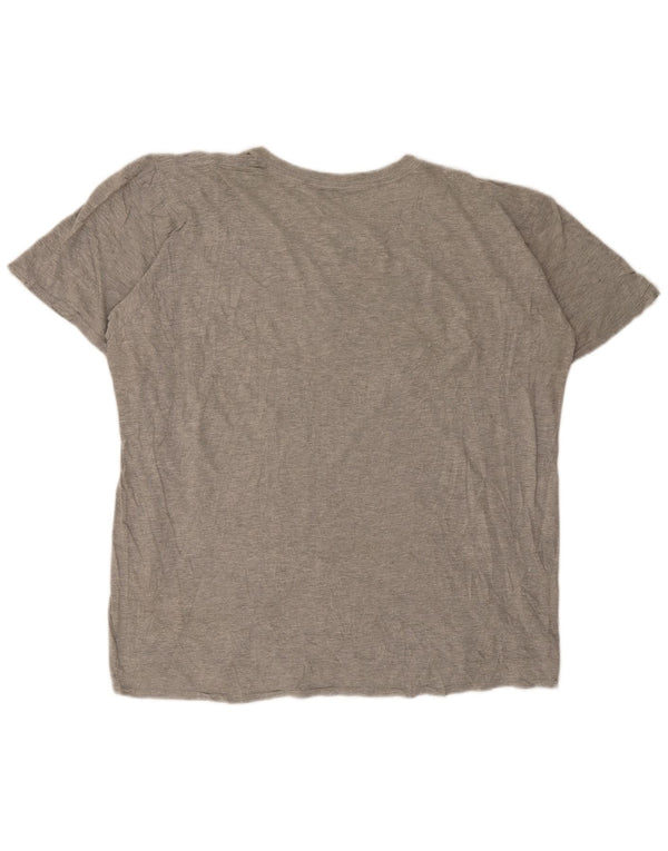 REEBOK Mens Graphic T-Shirt Top 2XL Grey Flecked