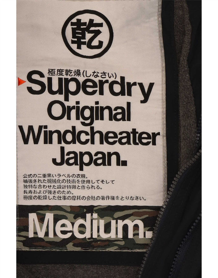 Superdry Mens The Windcheater Windbreaker Jacket UK 38 Medium Navy Blue