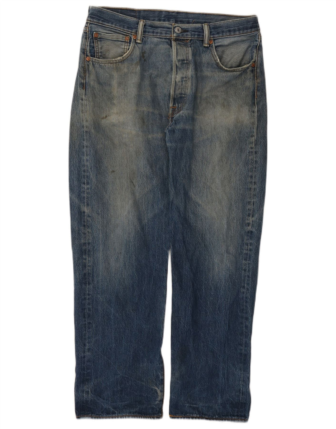 Levi's Mens 501 Straight Jeans W36 L29 Blue Cotton