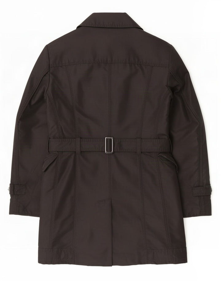 PEUTEREY Womens Trench Coat IT 42 Medium Black Polyester