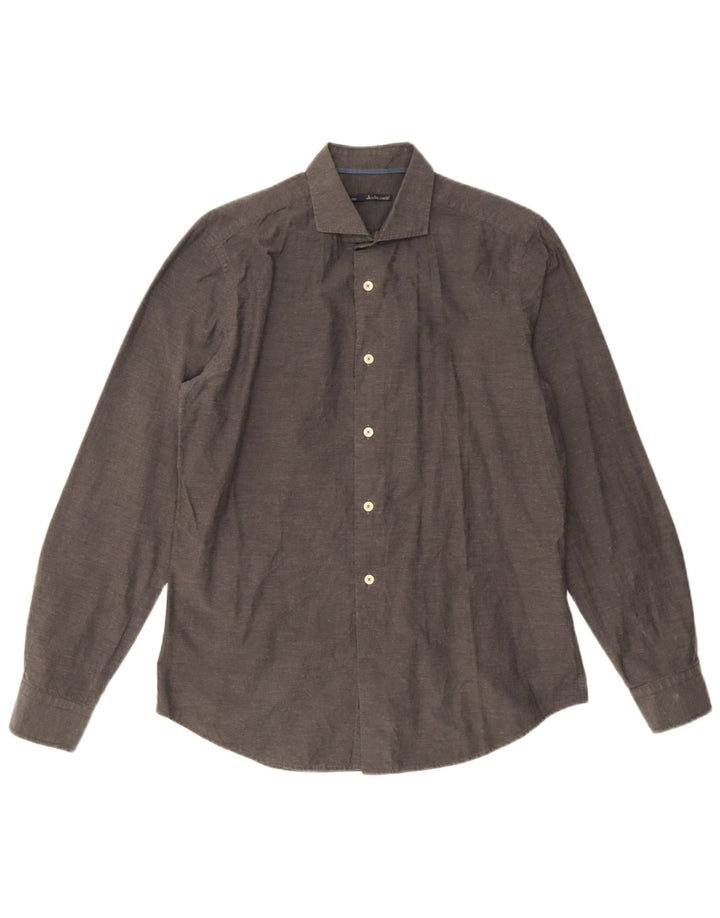 Jeckerson Mens Shirt Medium Grey Cotton