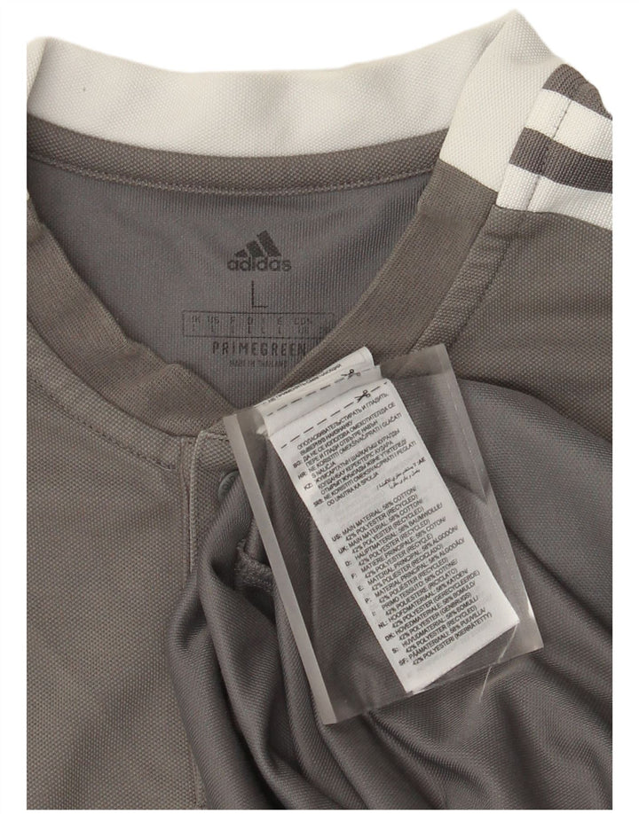Adidas Mens Aeroready T-Shirt Top Large Grey Cotton
