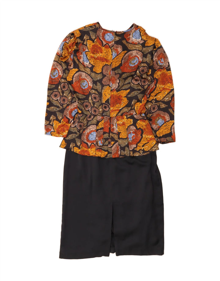 VERA MONT Womens Peplum Dress UK 12 Medium  Multicoloured Floral Vintage Vera Mont and Second-Hand Vera Mont from Messina Hembry 