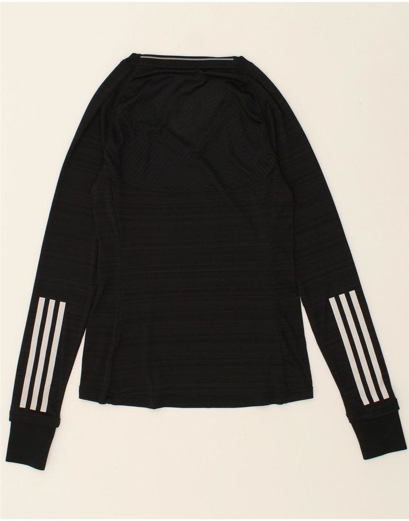 ADIDAS Womens Climacool Graphic Top Long Sleeve UK 8/10 Small Black Vintage Adidas and Second-Hand Adidas from Messina Hembry 