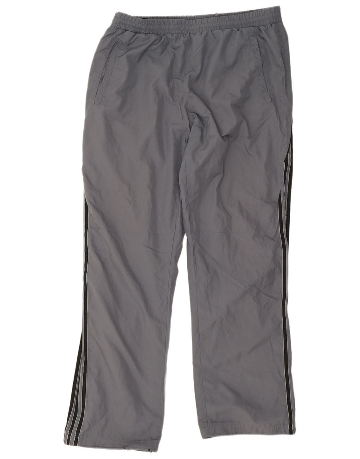 Adidas Mens Climalite Tracksuit Trousers Large  Grey Colourblock Polyester