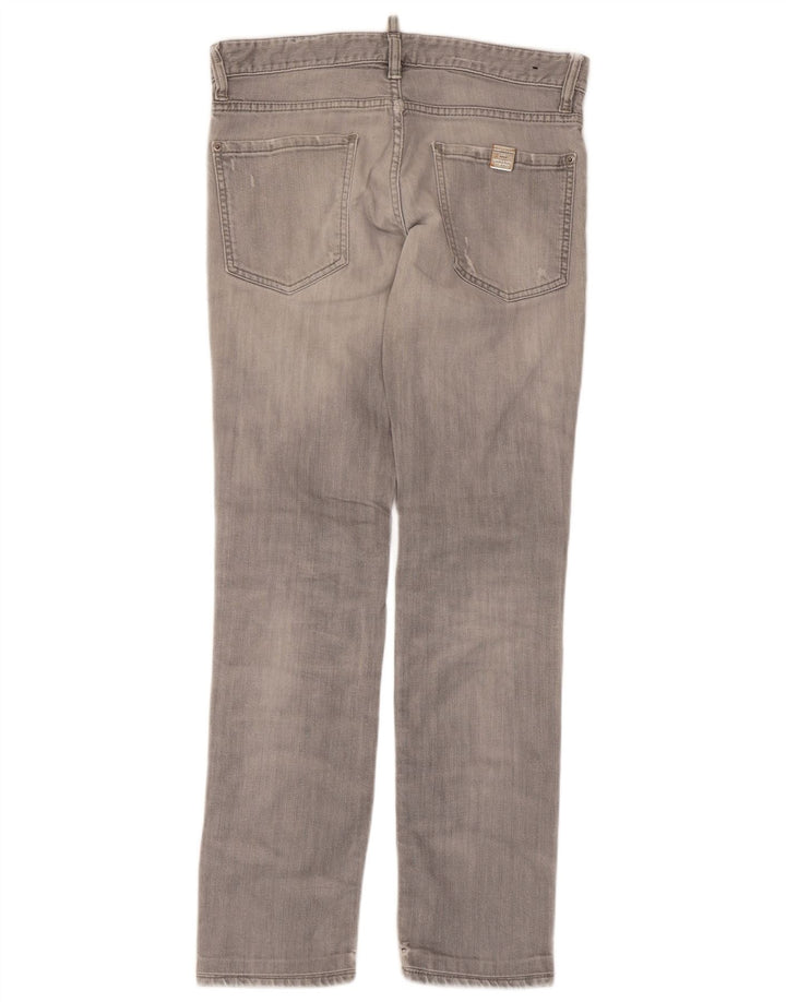 Dsquared2 Womens Distressed Slim Jeans IT 46 Large W32 L30 Grey Cotton