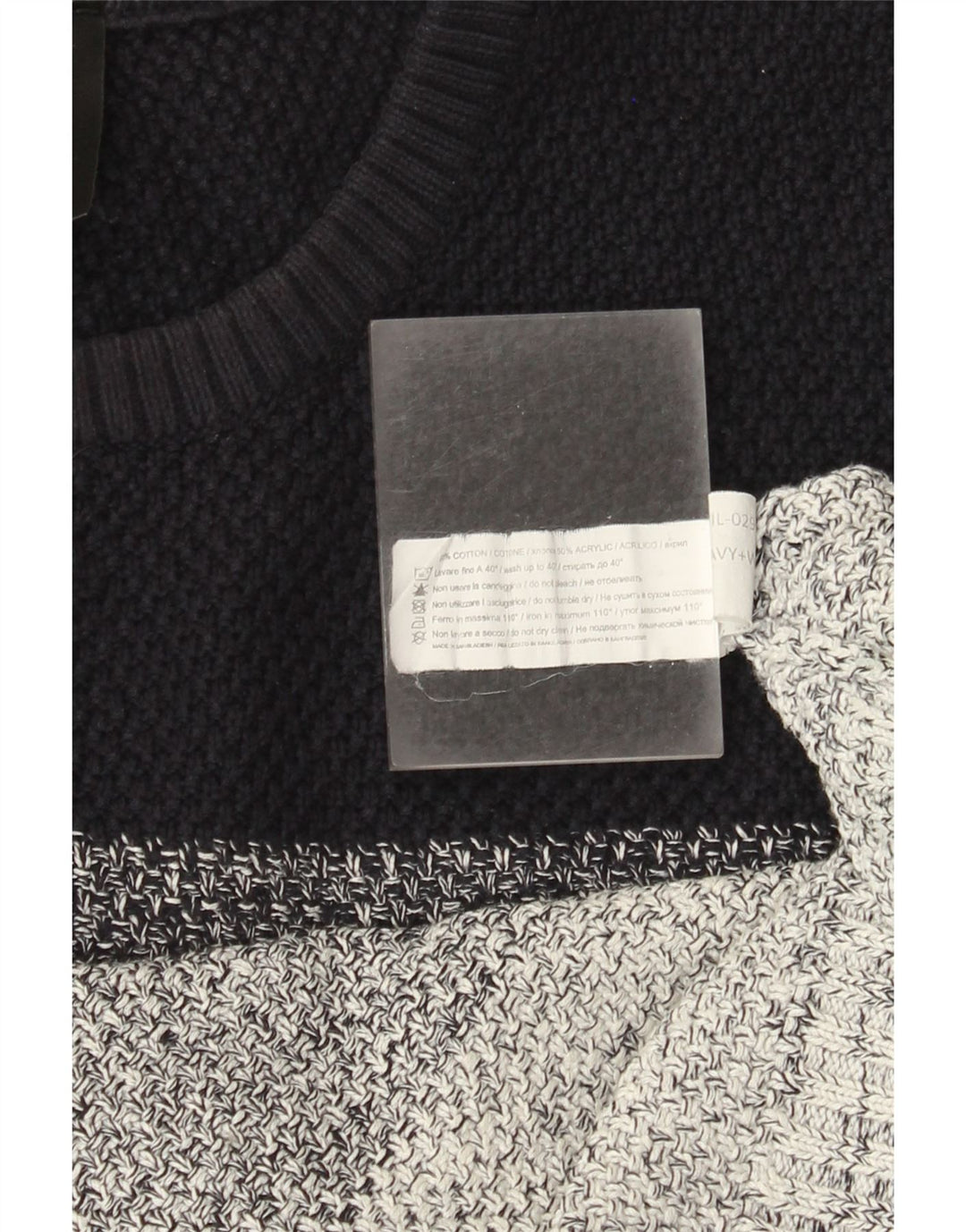 Richmond Mens Crew Neck Jumper Sweater Large Multicoloured Striped Cotton