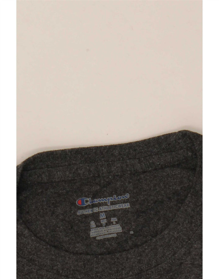 Champion Mens Graphic T-Shirt Top Medium Grey