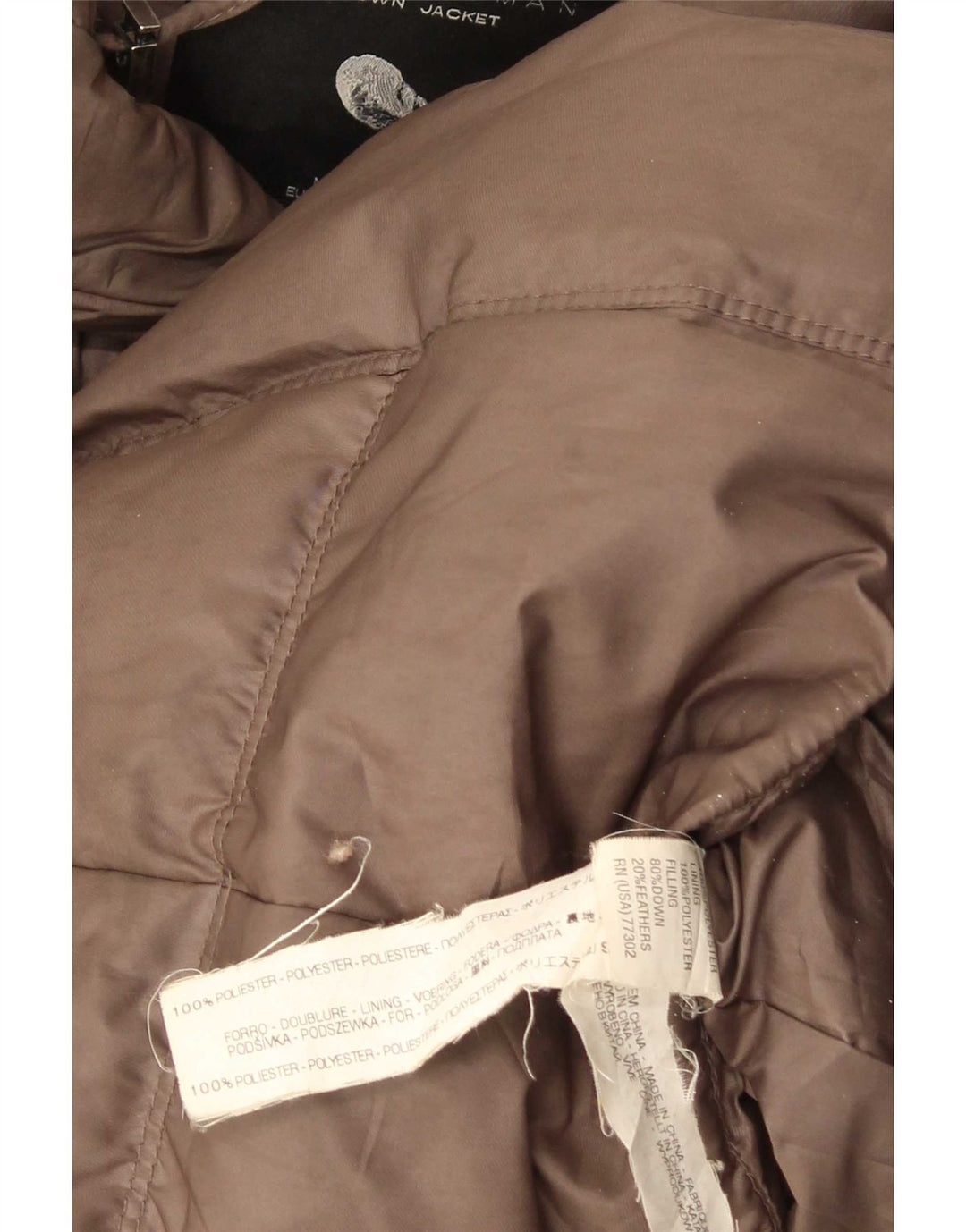 Zara Womens Padded Jacket UK 8 Small Brown Polyester