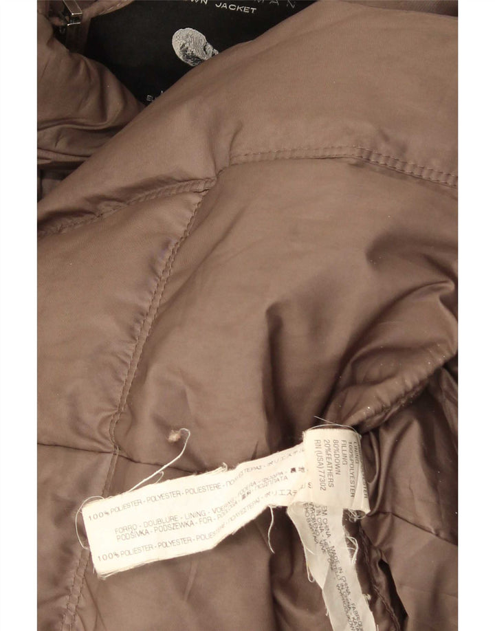 Zara Womens Padded Jacket UK 8 Small Brown Polyester