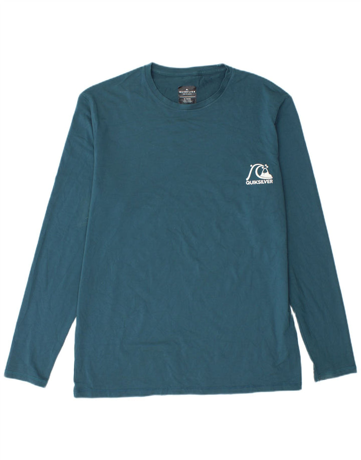 Quiksilver Mens Top Long Sleeve Medium Blue Polyester