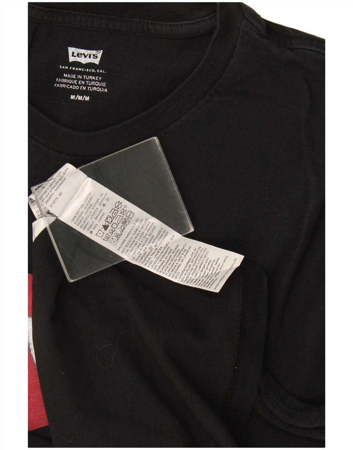 Levi's Mens Graphic T-Shirt Top Medium Black Cotton