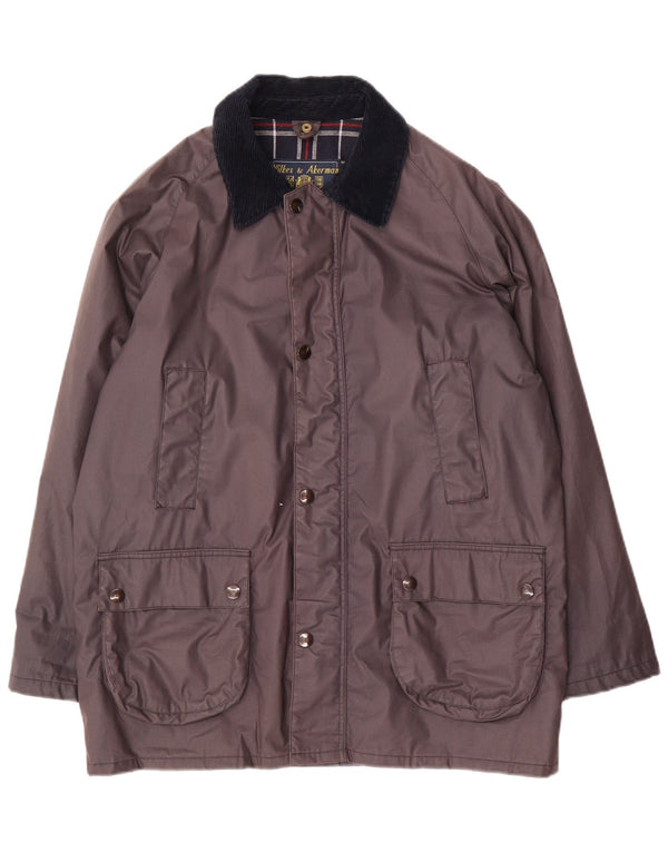 Wilkes&Akerman Womens Waxed Cotton Jacket UK 14 Large Navy Blue Colourblock