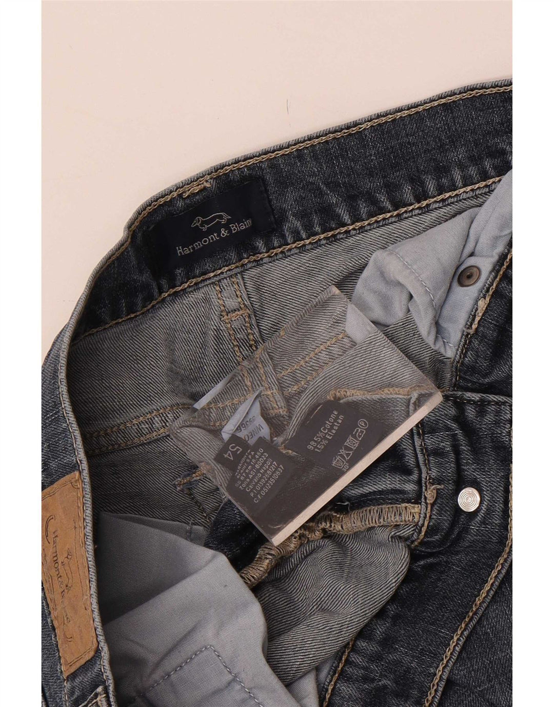 Harmont & Blaine Mens Slim Jeans W36 L31 Blue Cotton