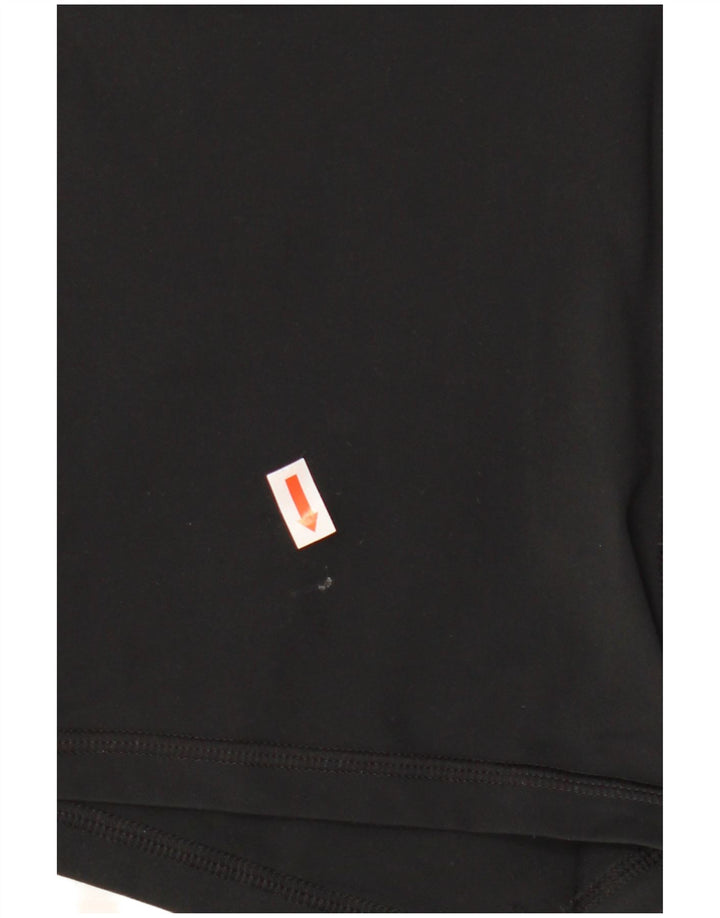 Nike Womens Dri Fit Graphic Sport Shorts UK 12 Medium Black Polyester