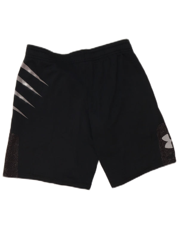UNDER ARMOUR Boys Sport Shorts 9-10 Years Medium  Black Polyester