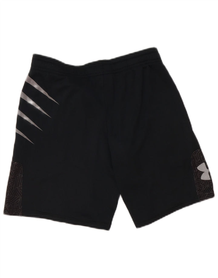 UNDER ARMOUR Boys Sport Shorts 9-10 Years Medium  Black Polyester