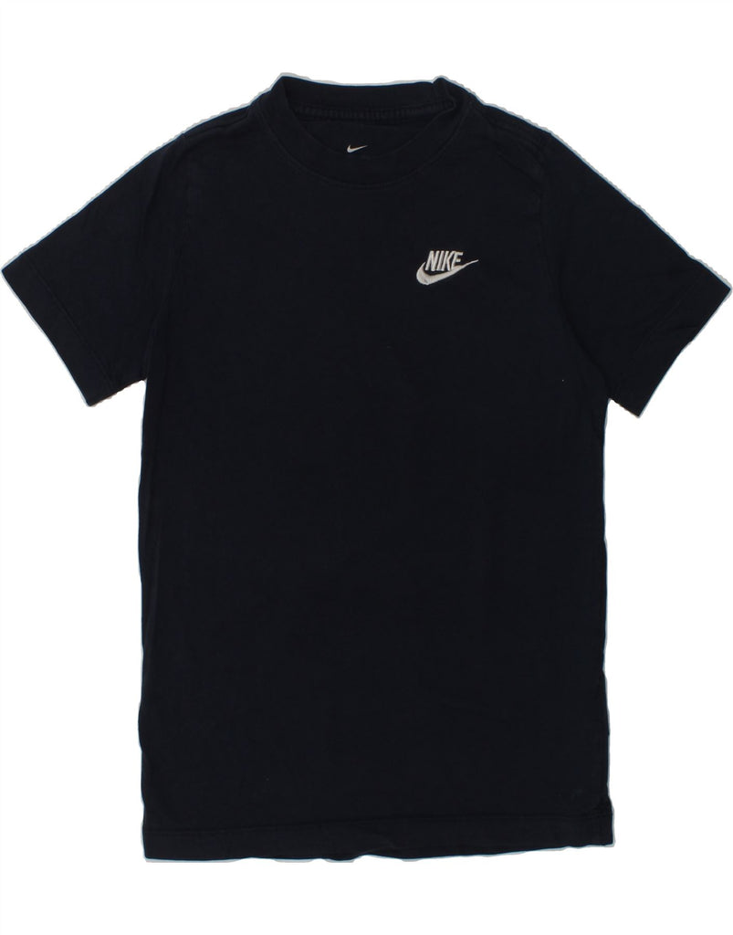 NIKE Boys T-Shirt Top 10-11 Years Medium Navy Blue Cotton | Vintage Nike | Thrift | Second-Hand Nike | Used Clothing | Messina Hembry 