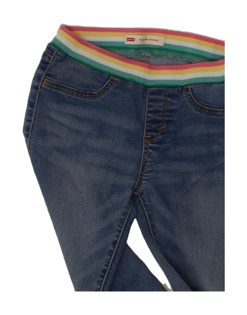LEVI'S Girls Pull-On Jegging Stretch Jeans 9-10 Years W26 L24 Blue Cotton Vintage Levi's and Second-Hand Levi's from Messina Hembry 