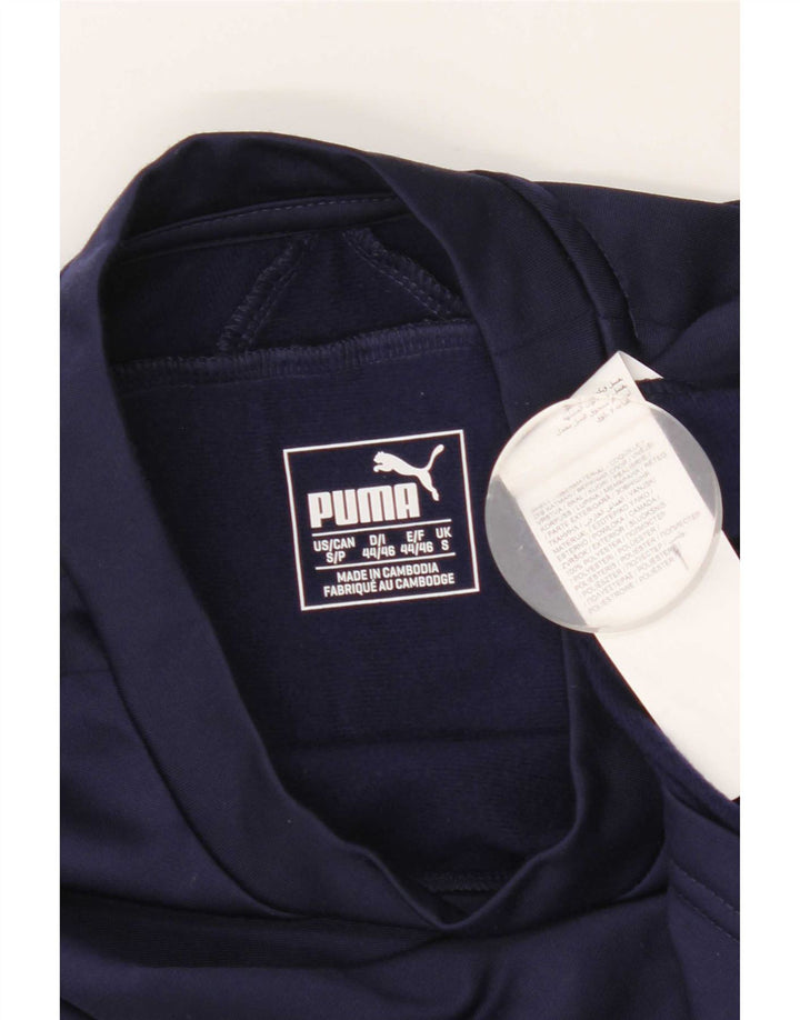 Puma Mens Top Long Sleeve Small Navy Blue Polyester
