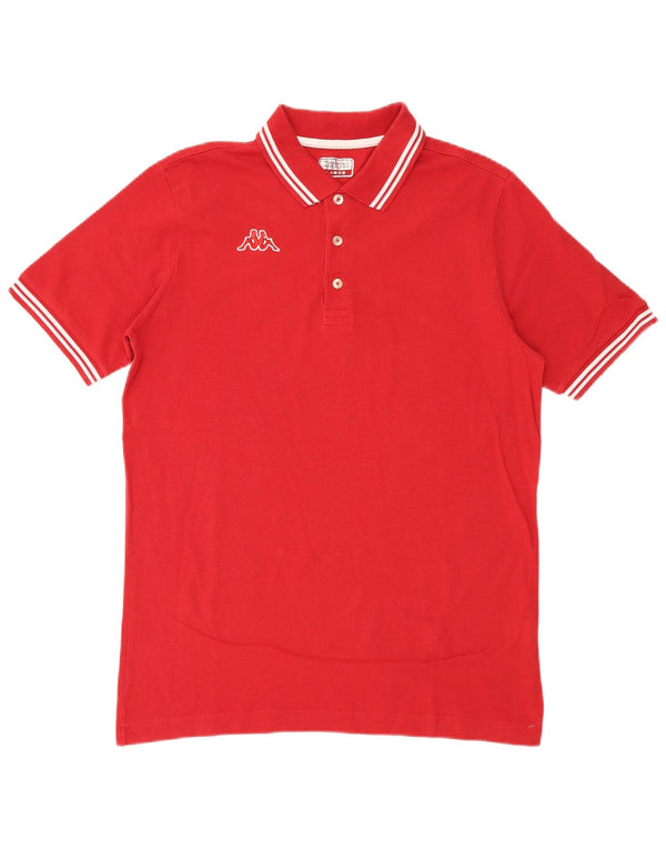 KAPPA Mens Polo Shirt Large Red Cotton