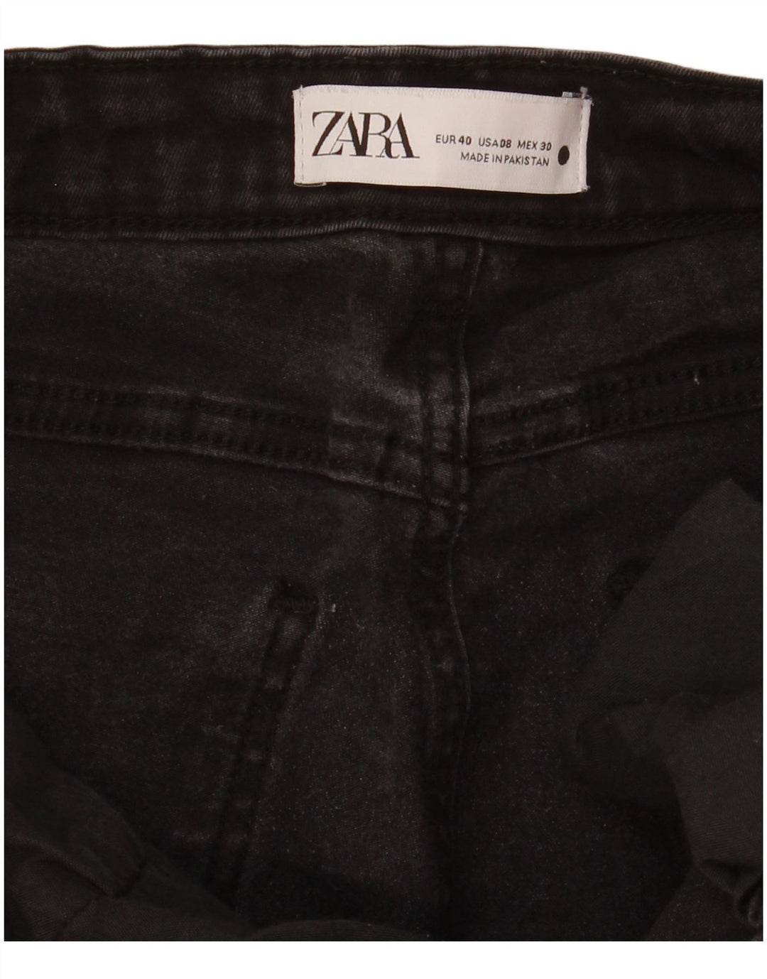Zara Womens Slim Jeans EU 40 Medium W30 L25 Black