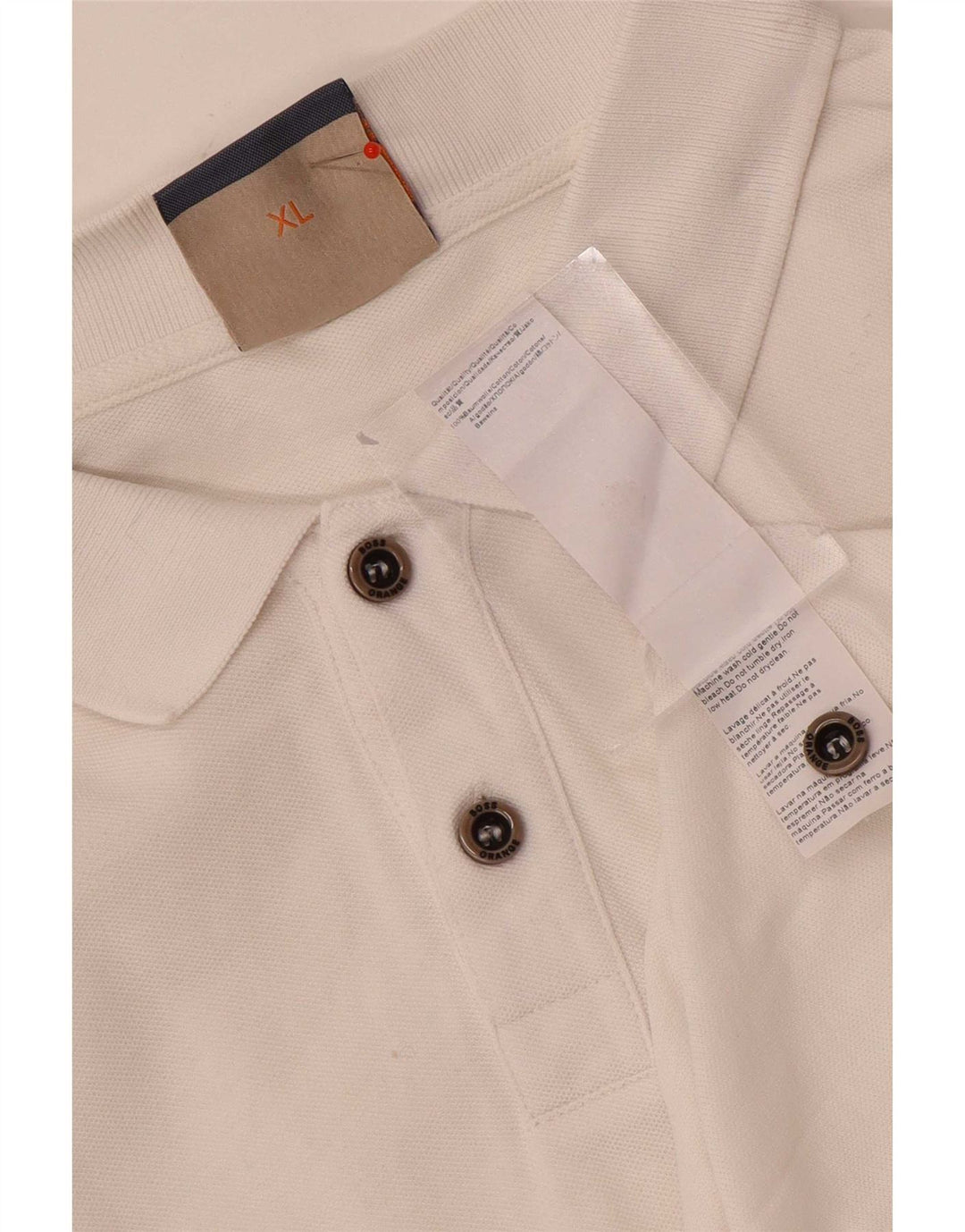 Hugo Boss Mens Polo Shirt XL White Cotton