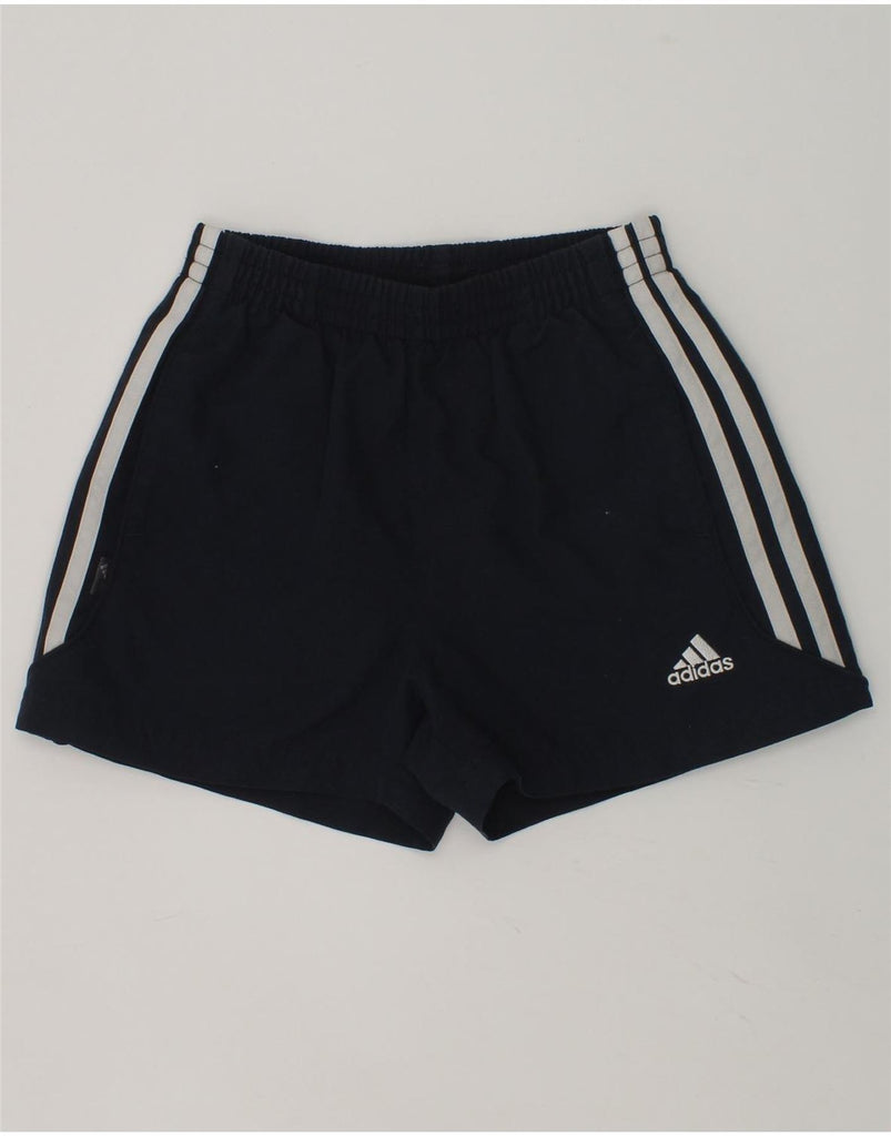 ADIDAS Boys Graphic Sport Shorts 5-6 Years Navy Blue Polyester | Vintage Adidas | Thrift | Second-Hand Adidas | Used Clothing | Messina Hembry 