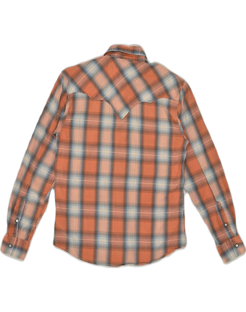 JACK & JONES Mens Shirt Medium Orange Check Cotton | Vintage Jack & Jones | Thrift | Second-Hand Jack & Jones | Used Clothing | Messina Hembry 