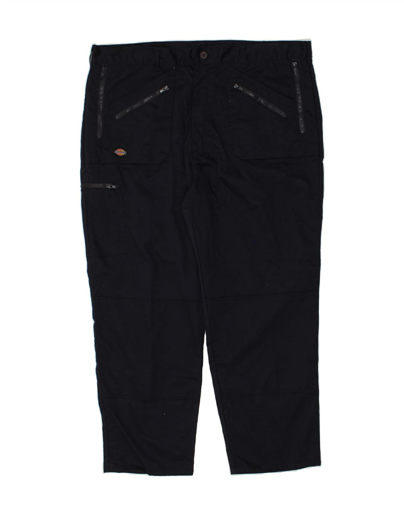 DICKIES Mens Straight Cargo Trousers W46 L30  Navy Blue Polyester | Vintage Dickies | Thrift | Second-Hand Dickies | Used Clothing | Messina Hembry 