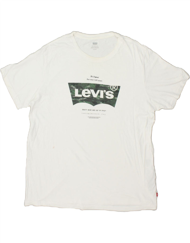 LEVI'S Mens Graphic T-Shirt Top XL White Cotton | Vintage Levi's | Thrift | Second-Hand Levi's | Used Clothing | Messina Hembry 