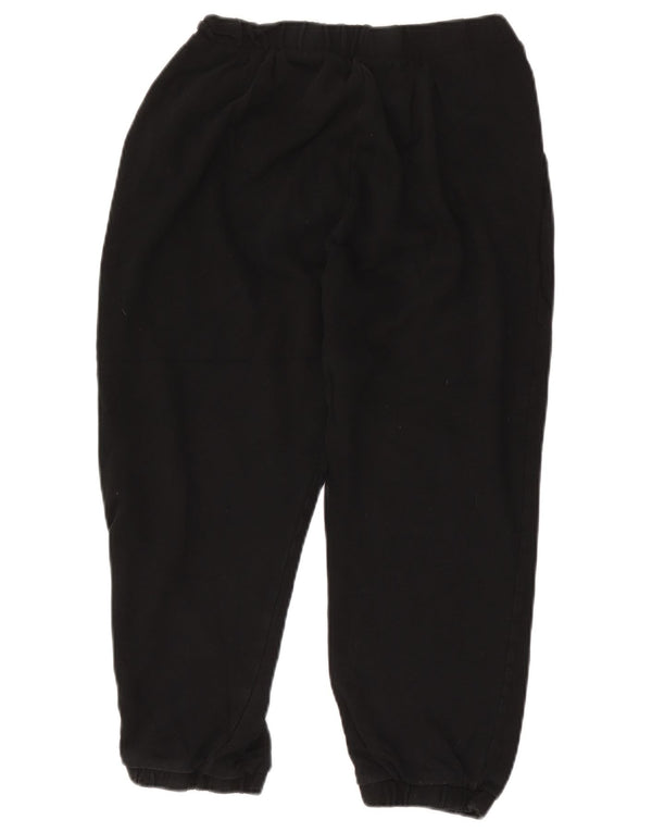 Zara Womens Capri Tracksuit Trousers Joggers UK 14 Large  Black Cotton